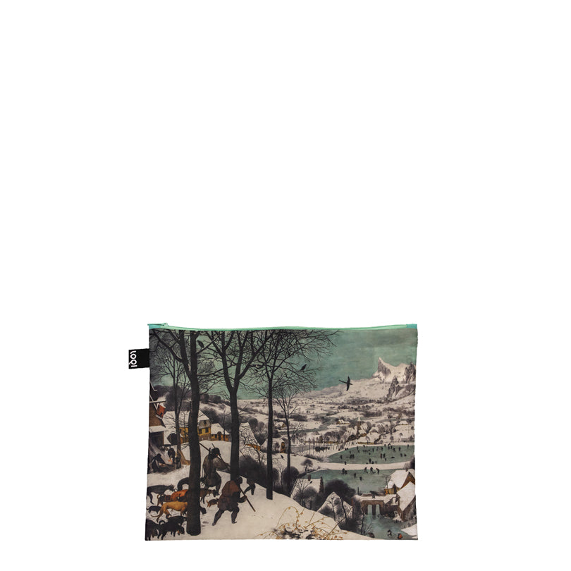 Zip pocket "P.Bruegel The Elder - The Hunters in the Snow, The Tower of Babel, Peasant Dance Recycled", confezione assortita da 3 pezzi