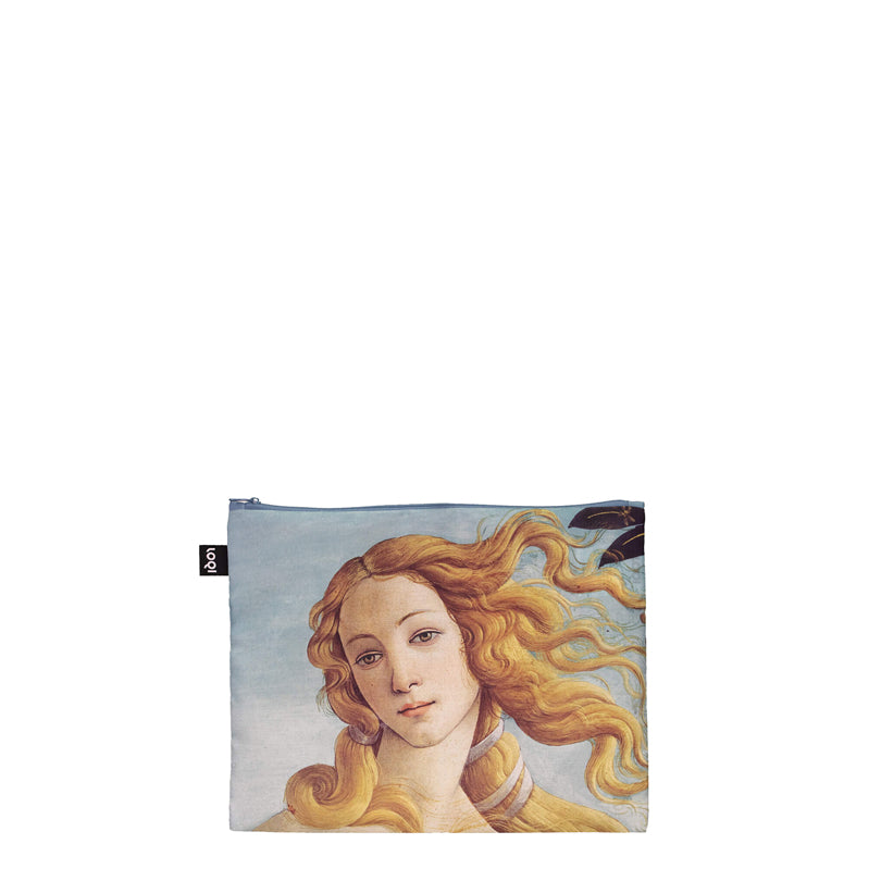 Zip pocket "Sandro Botticelli - Birht of Venus, Primavera, Portrait of Venus Recycled", confezione assortita da 3 pezzi