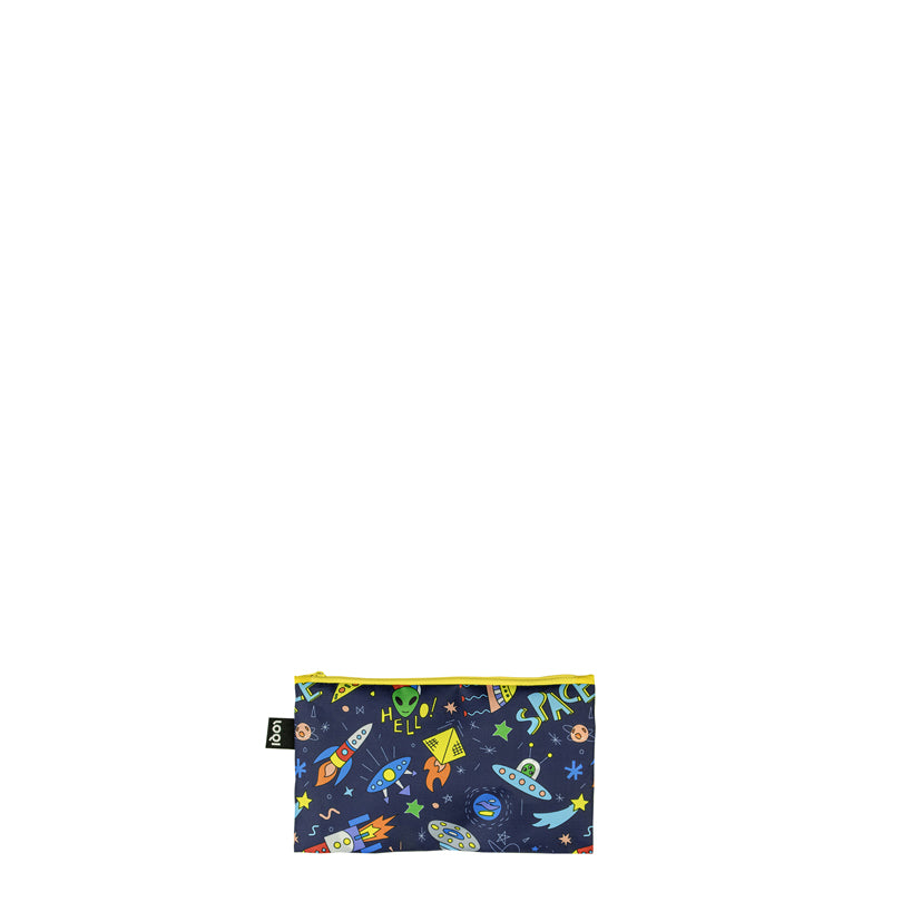 Zip pocket/Borsetta con zip mini "Kids - Space UFO Recycled" cm 23x13