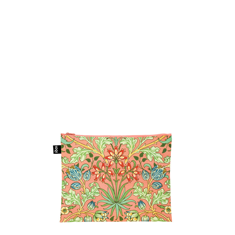 Zip pocket "William Morris  - The Strawberry Thief, Orchard, Dearle, Hyacinth Recycled", confezione assortita da 3 pezzi