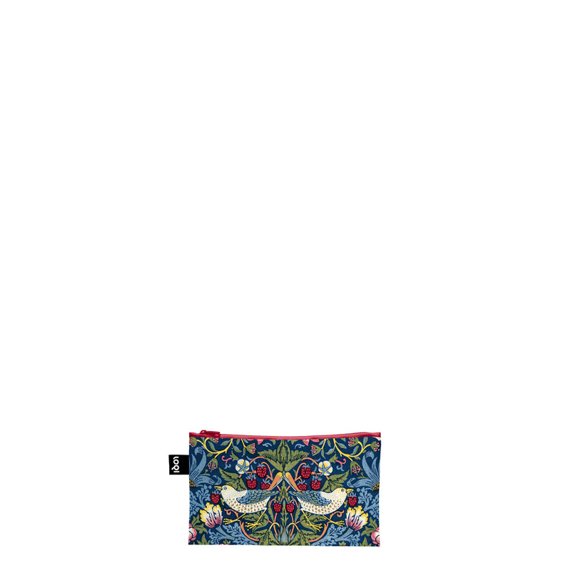 Zip pocket "William Morris  - The Strawberry Thief, Orchard, Dearle, Hyacinth Recycled", confezione assortita da 3 pezzi