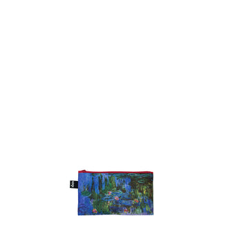 Zip pocket"Claude Monet - Japanese Footbridge, Wild Poppies near Argenteuil, Water Lillies Recycled", confezione assortita da 3 pezzi