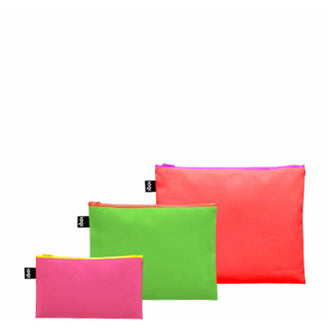 Zip pocket "Neon Recycled", confezione assortita da 3 pezzi