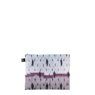 Zip pocket "Rene Magritte - Golconda, The Treachery of Images, The Promise Recycled", confezione assortita da 3 pezzi