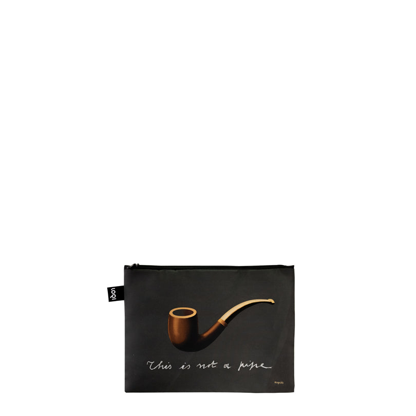 Zip pocket "Rene Magritte - Golconda, The Treachery of Images, The Promise Recycled", confezione assortita da 3 pezzi