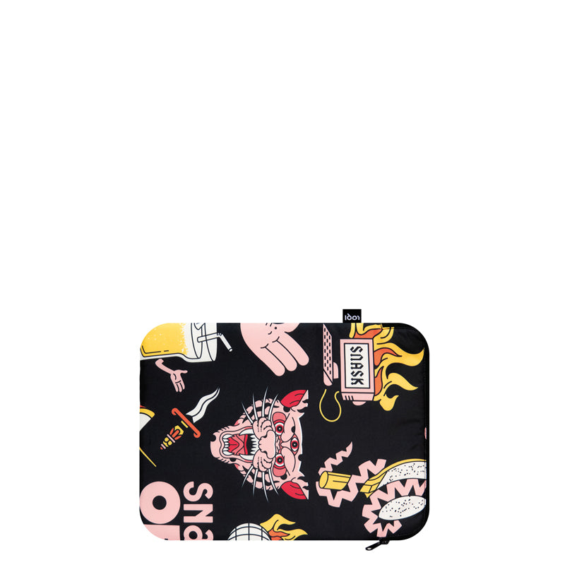 Custodia per notebook "Snask - Tiger Snake Beer Black" cm 36x26,5x1,5