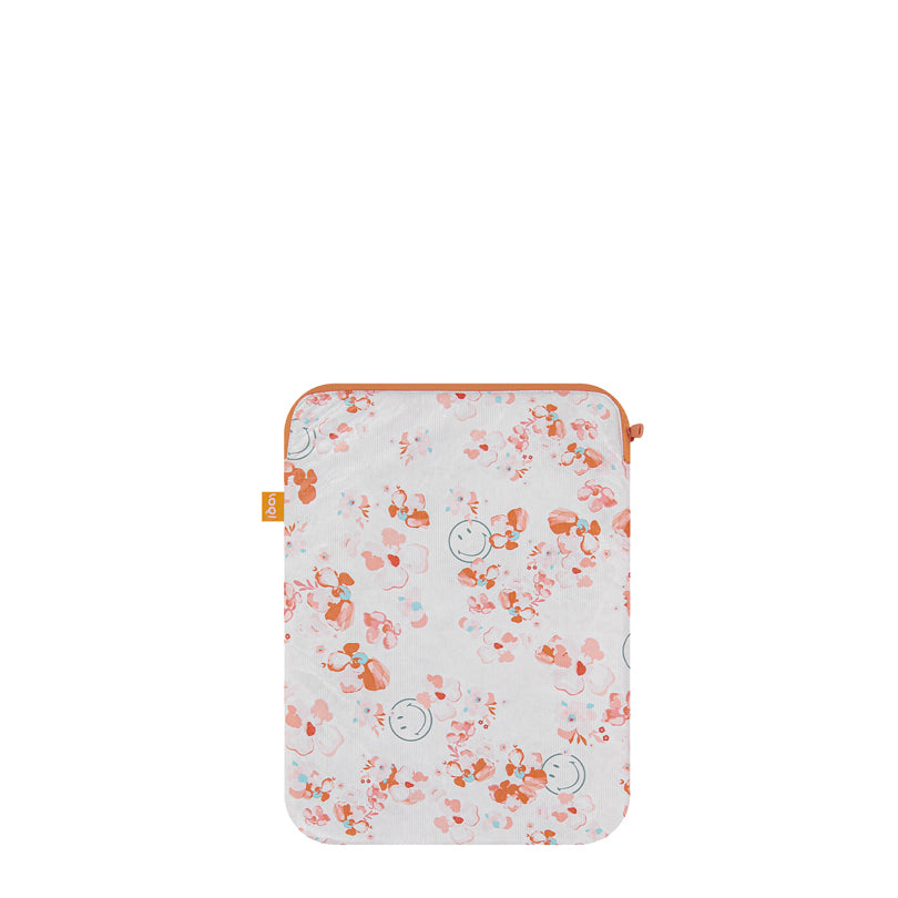 Custodia per notebook "Smiley Blossom White Tyvek" cm 36x26,5x1,5