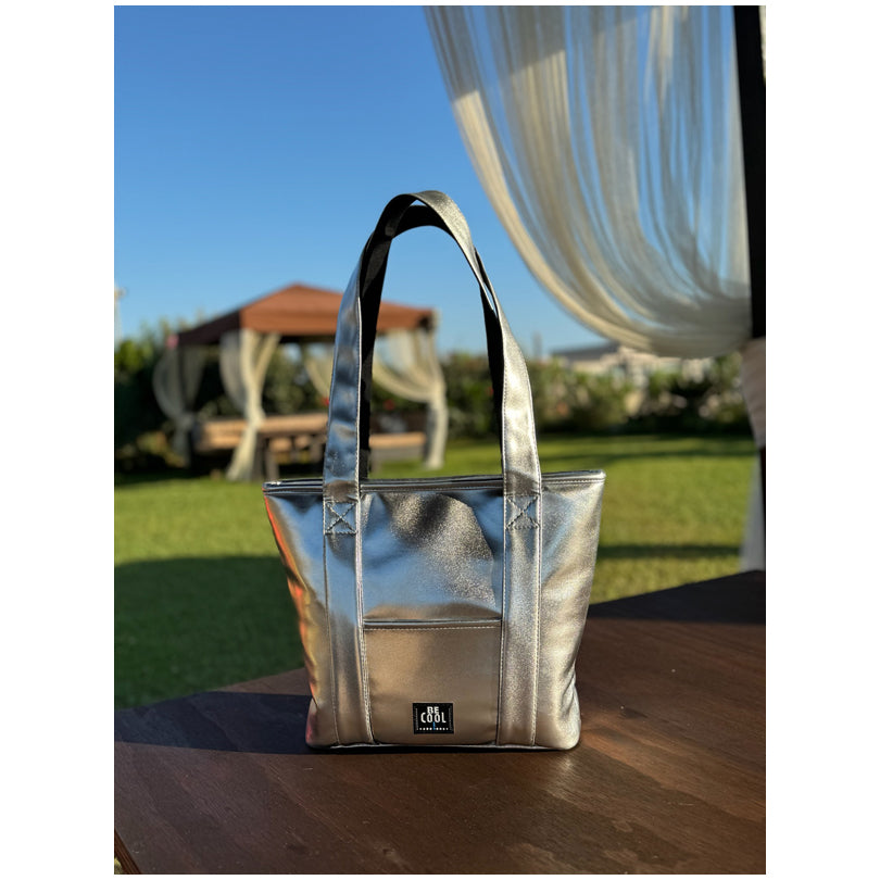 Borsa termica Silver "City - Shopper", small l 6,5/cm 27x9x28