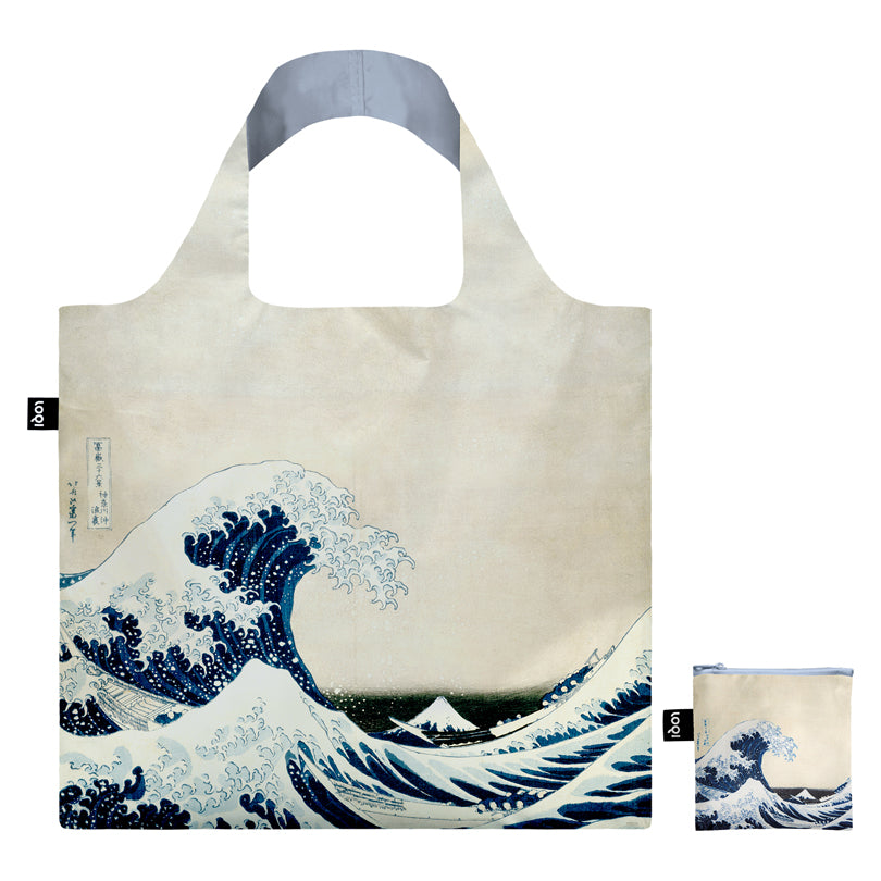 Borsa spesa "Katsushika Hokusai - The Great Wave Recycled" cm 50x42/69