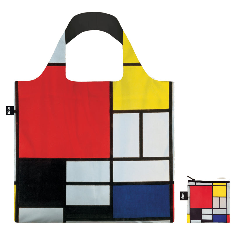 Borsa spesa "Piet Mondrian - Composition with Red, Yellow, Blue and Black Recycled" cm 50x42/69