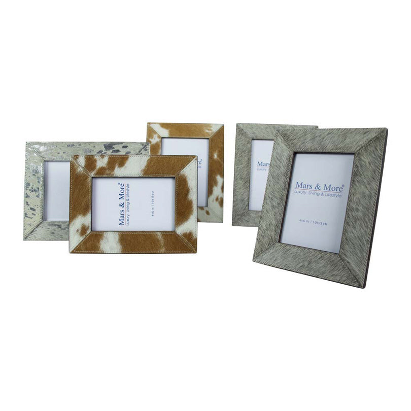 Cornice per foto rettangolare "Pelle di mucca" cm 22x17/15x10