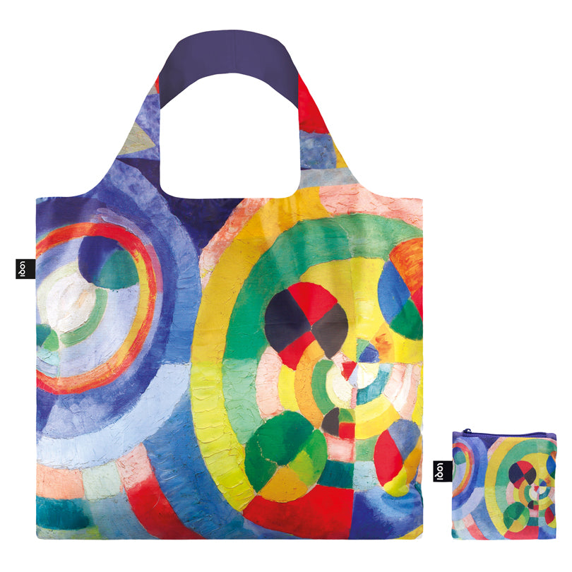 Borsa spesa "Robert Delaunay - Circular Forms Recycled" cm 50x42/69