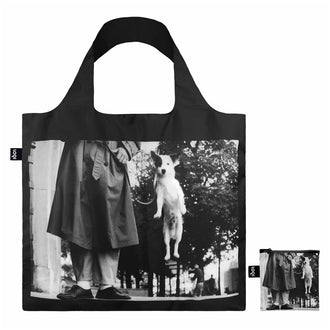 Borsa spesa "Elliott Erwitt - Dog Jumping Recycled" cm 50x42/69