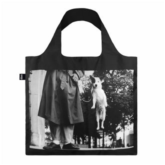 Borsa spesa "Elliott Erwitt - Dog Jumping Recycled" cm 50x42/69