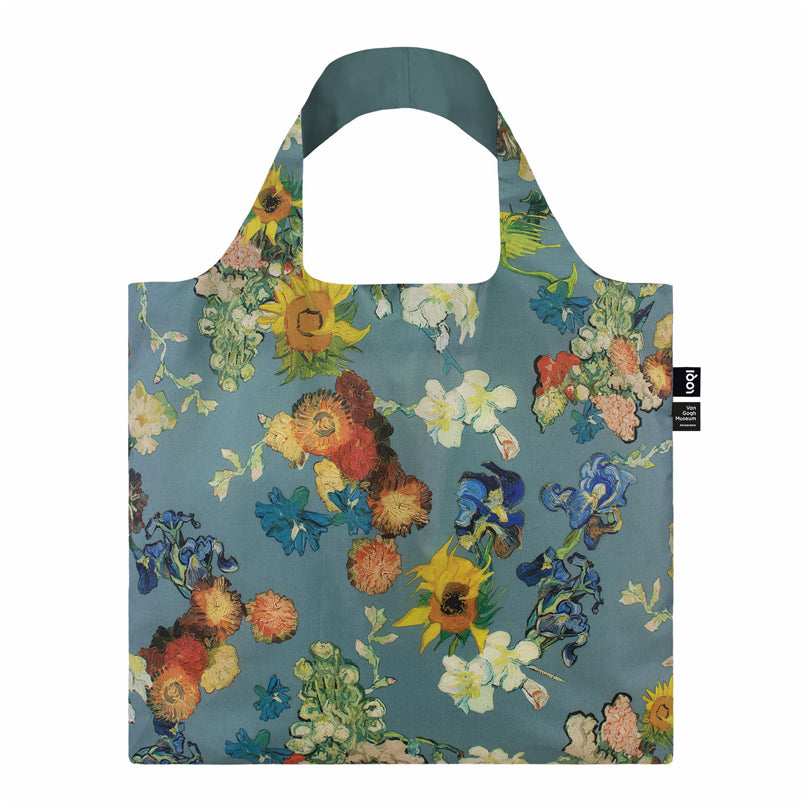 Borsa spesa "50th Anniversary Vincent Van Gogh - Bouquet/Flower Pattern blue Recycled" cm 50x42/69
