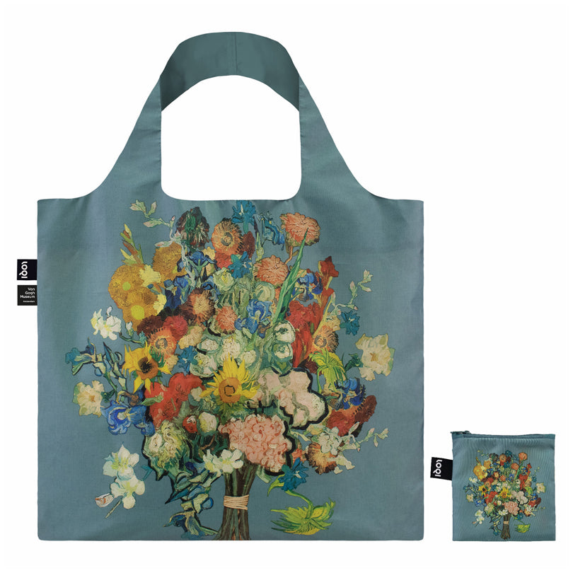 Borsa spesa "50th Anniversary Vincent Van Gogh - Bouquet/Flower Pattern blue Recycled" cm 50x42/69