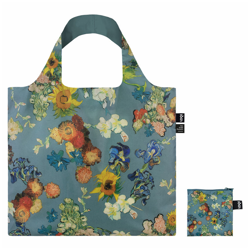 Borsa spesa "50th Anniversary Vincent Van Gogh - Bouquet/Flower Pattern blue Recycled" cm 50x42/69