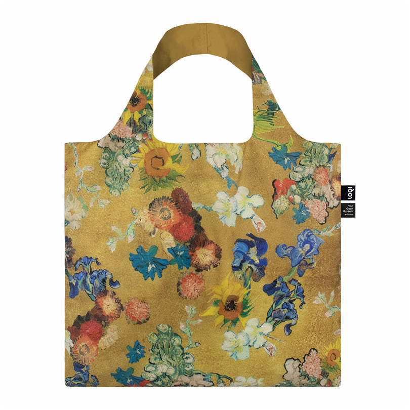 Borsa spesa "50th Anniversary Vincent Van Gogh - Bouquet/Flower Pattern gold Recycled" cm 50x42/69