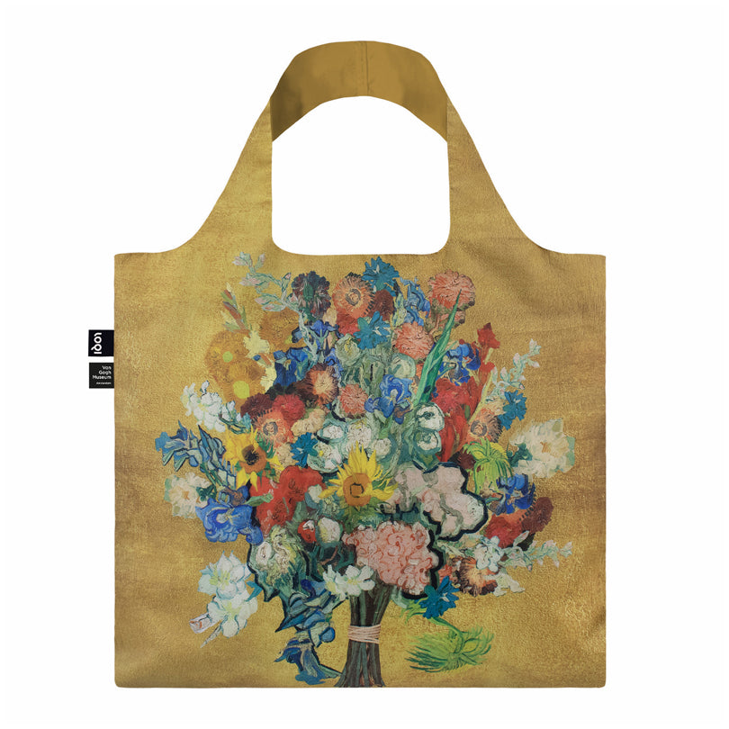 Borsa spesa "50th Anniversary Vincent Van Gogh - Bouquet/Flower Pattern gold Recycled" cm 50x42/69