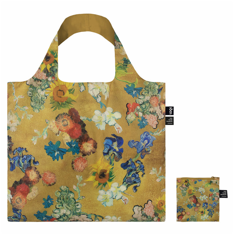 Borsa spesa "50th Anniversary Vincent Van Gogh - Bouquet/Flower Pattern gold Recycled" cm 50x42/69