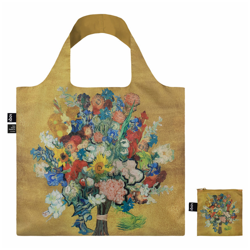 Borsa spesa "50th Anniversary Vincent Van Gogh - Bouquet/Flower Pattern gold Recycled" cm 50x42/69