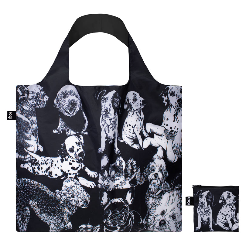 Borsa spesa "Red Poppy Bee - Dogs Recycled" cm 50x42/69