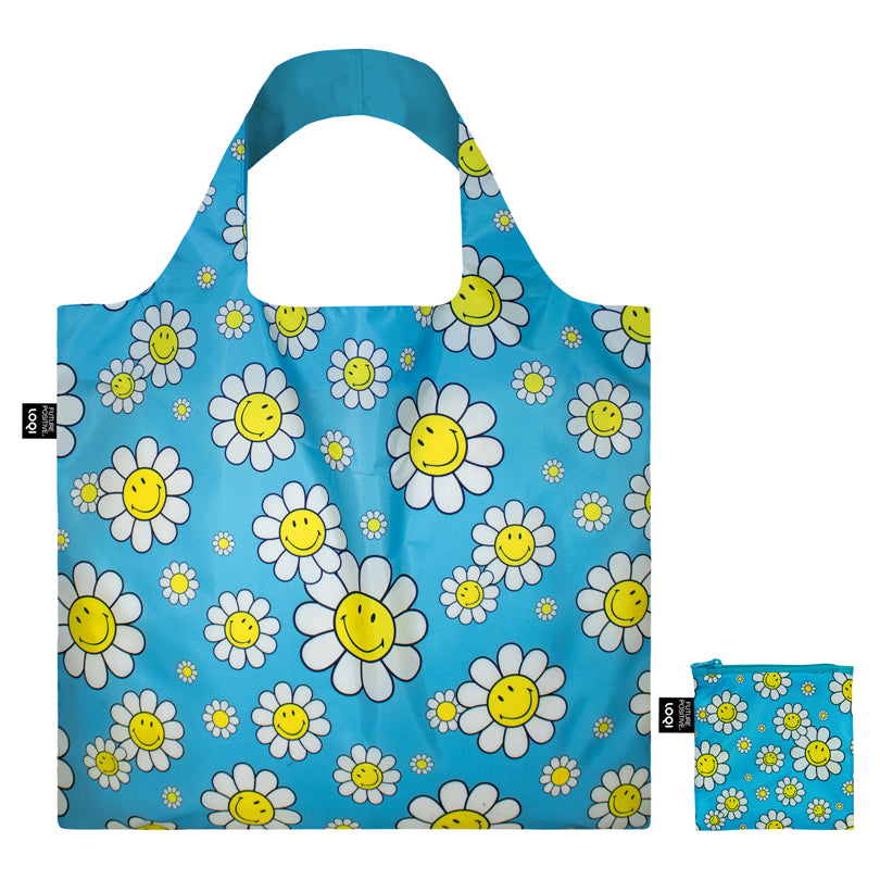 Borsa spesa "Smiley - Flowers Aquarius Recycled" cm 50x42/69