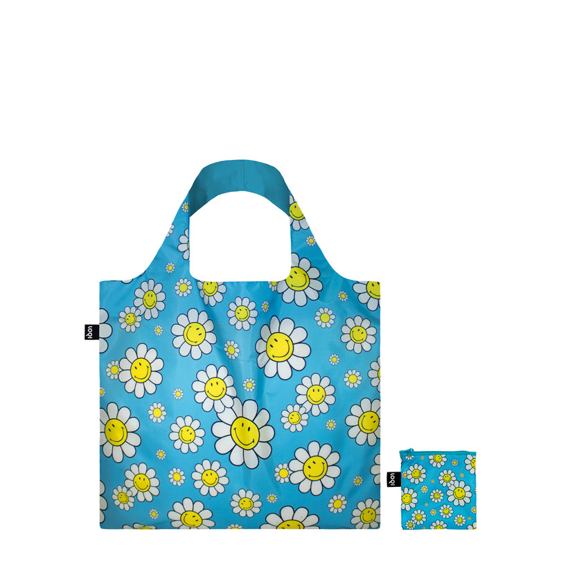 Borsa spesa small "Smiley - Flowers Aquarius Recycled" cm 34x30/45