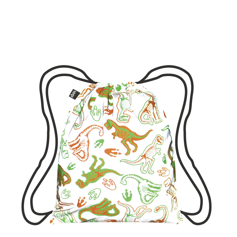 Zainetto a sacca mini "Kids - Dinosaur Skeleton Reflective Recycled" cm 28x34