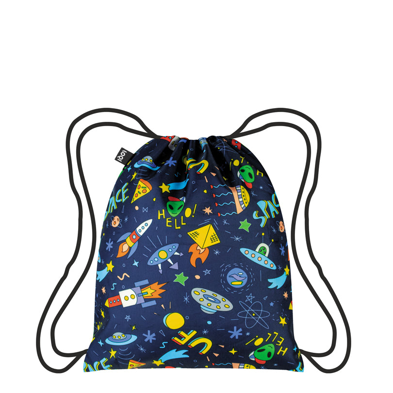 Zainetto a sacca mini "Kids - Space UFO Recycled" cm 28x34