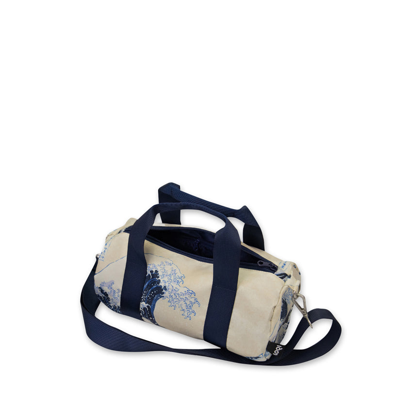 Borsa da viaggio/Weekender mini "Katsushika Hokusai - The Great Wave Recycled" cm 30x15