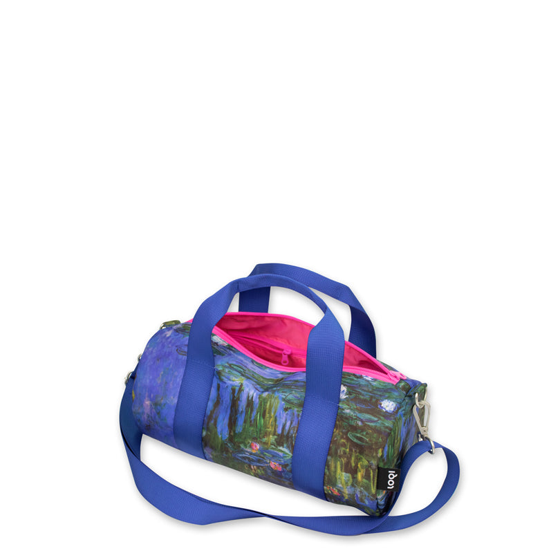 Borsa da viaggio/Weekender mini "Claude Monet - Water Lillies Neon Pink Recycled" cm 30x15