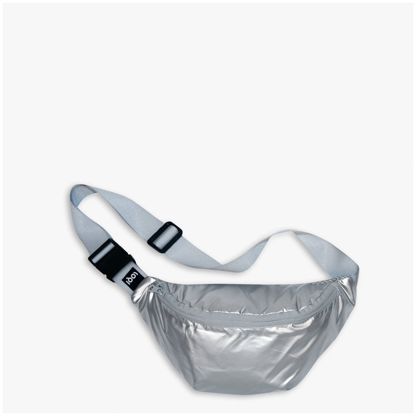 Marsupio/Bum Bag "Metallic - Silver" cm 30x14