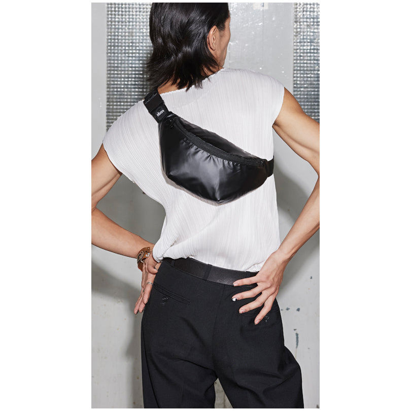 Borsa a tracolla "Metallic - Black" cm 20x10x10