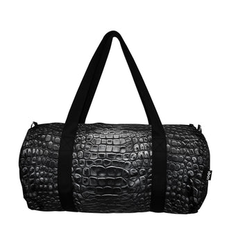 Borsa da viaggio/Weekender "Crocodile - Black Recycled" cm 50x25x25