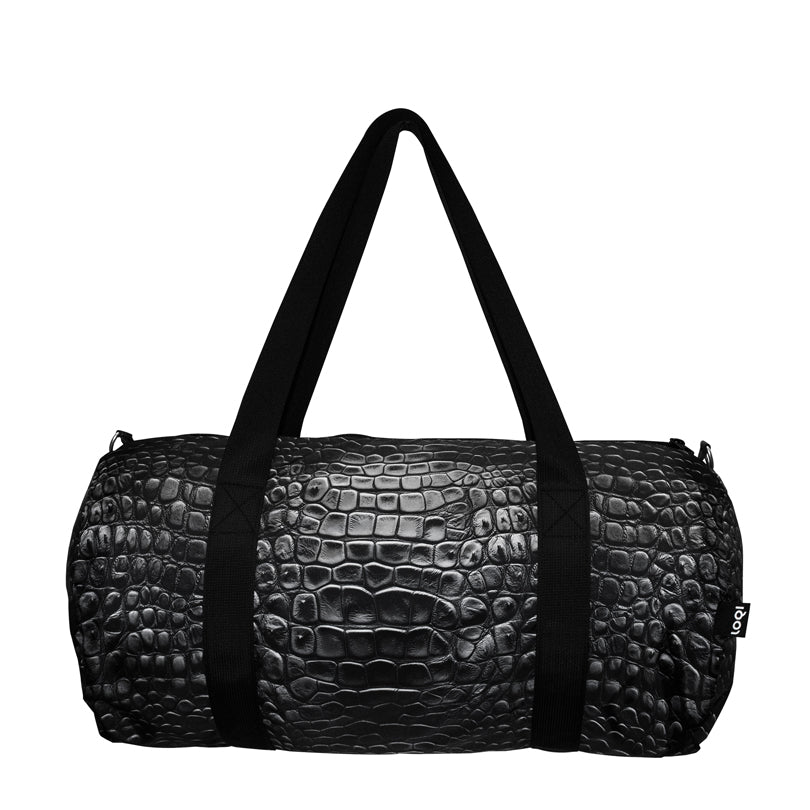Borsa da viaggio/Weekender "Crocodile - Black Recycled" cm 50x25x25