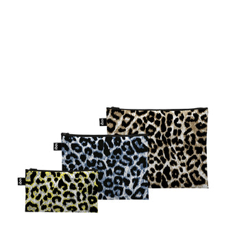 Zip pocket "Leopard Collection - Dusk, Twilight and Sunrise Recycled", confezione assortita da 3 pezzi