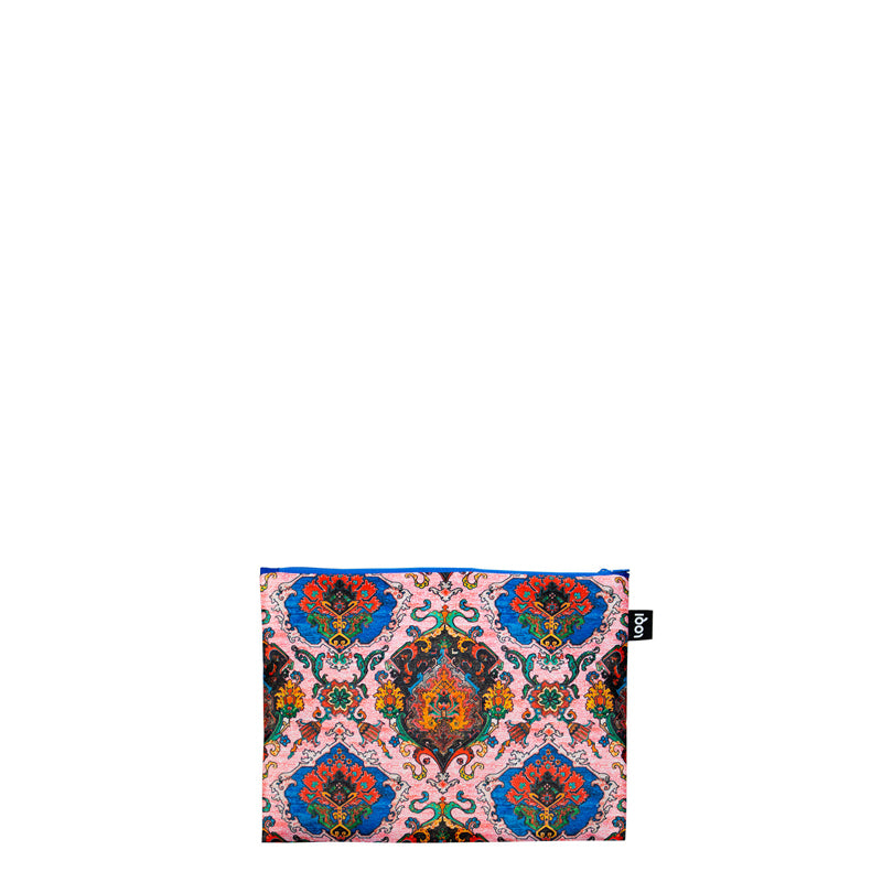 Zip pocket "Decorative Art - Tapestry Tea Rose, Toile de Jouy Juggler, Peacock Power", confezione assortita da 3 pezzi cm 13-25X23-32