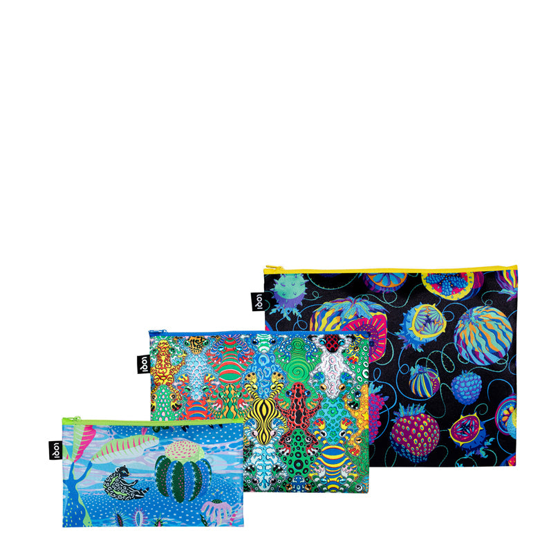 Zip pocket "Sam Wilde - Baneful Bounty, Equi-, Quandary Quagmire", confezione assortita da 3 pezzi cm 13-25X23-32