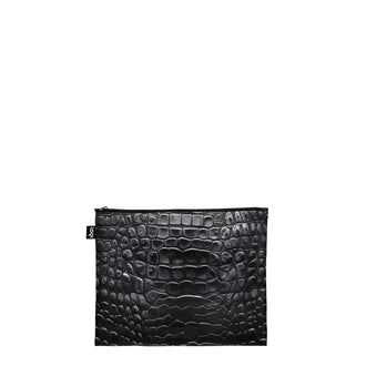 Zip pocket "Crocodile - Black, Red, White Recycled", confezione assortita da 3 pezzi cm 13-25X23-32