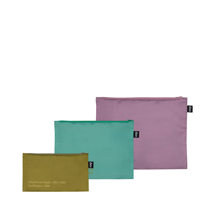 Zip pocket "Impressionism - Seurat, Monet, Van Gogh", confezione assortita da 3 pezzi cm 13-25X23-32