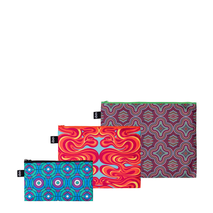 Zip pocket "Nigel Quiney - Carnival 3, Typhoon3 and Bullseye 3", confezione assortita da 3 pezzi cm 13-25X23-32