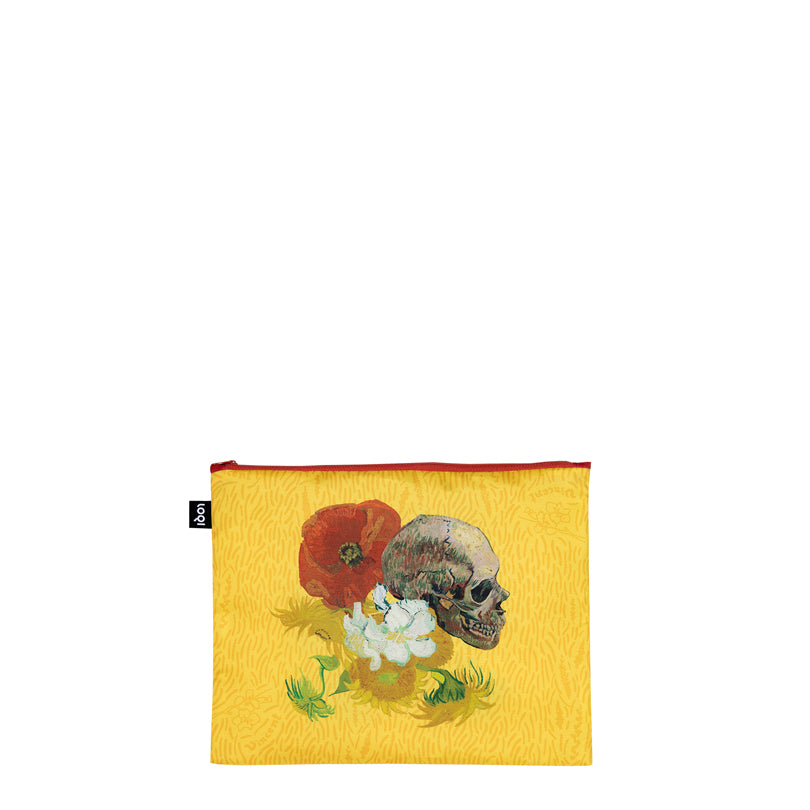 Zip pocket "Vincent Van Gogh - Skull", confezione assortita da 3 pezzi cm 13-25X23-32