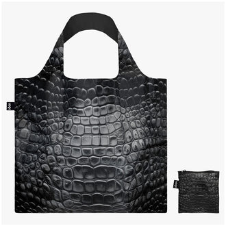 Borsa spesa "Crocodile - Black Recycled" cm 50x42/69
