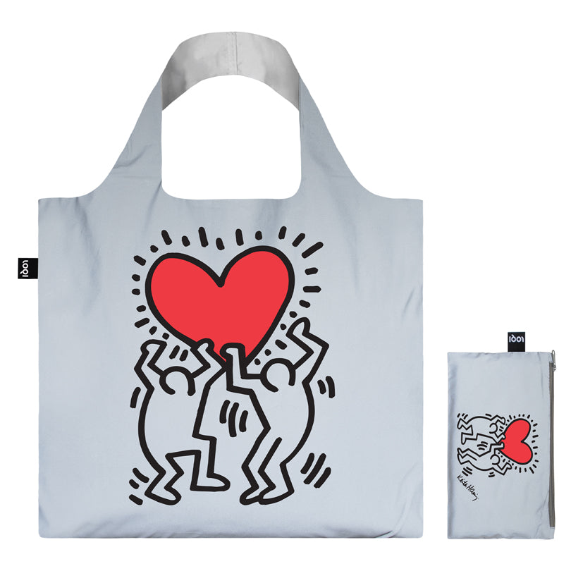 Borsa spesa "Reflective - Keith Haring Dancing Heart" cm 50x42/69