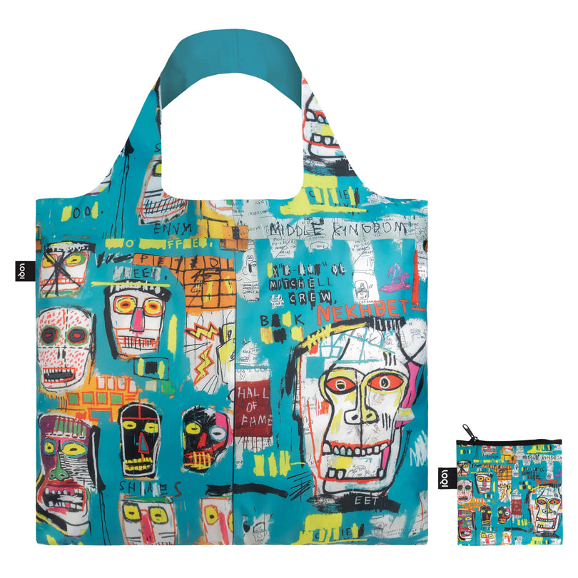 Borsa spesa "Jean-Michel Basquiat - Skull Recycled" cm 50x42/69