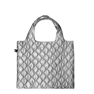 Borsa spesa "Metallic - Silver Puffy" cm 45x38/57