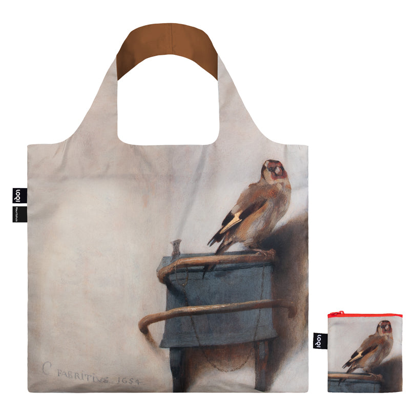 Borsa spesa "Carel Fabritius - Goldfinch" cm 50x42/69