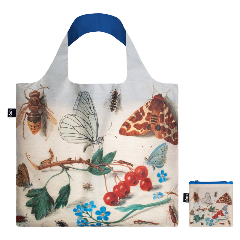Borsa spesa "Jan van Kessel the Elder - Two Paintings of Insects and Flowers" cm 50x42/69