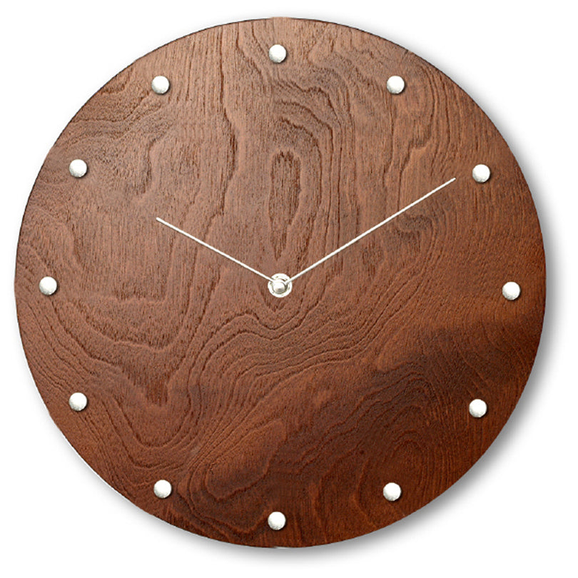 OROLOGIO PARETE LEGNO MARR.SC./INOX CM29